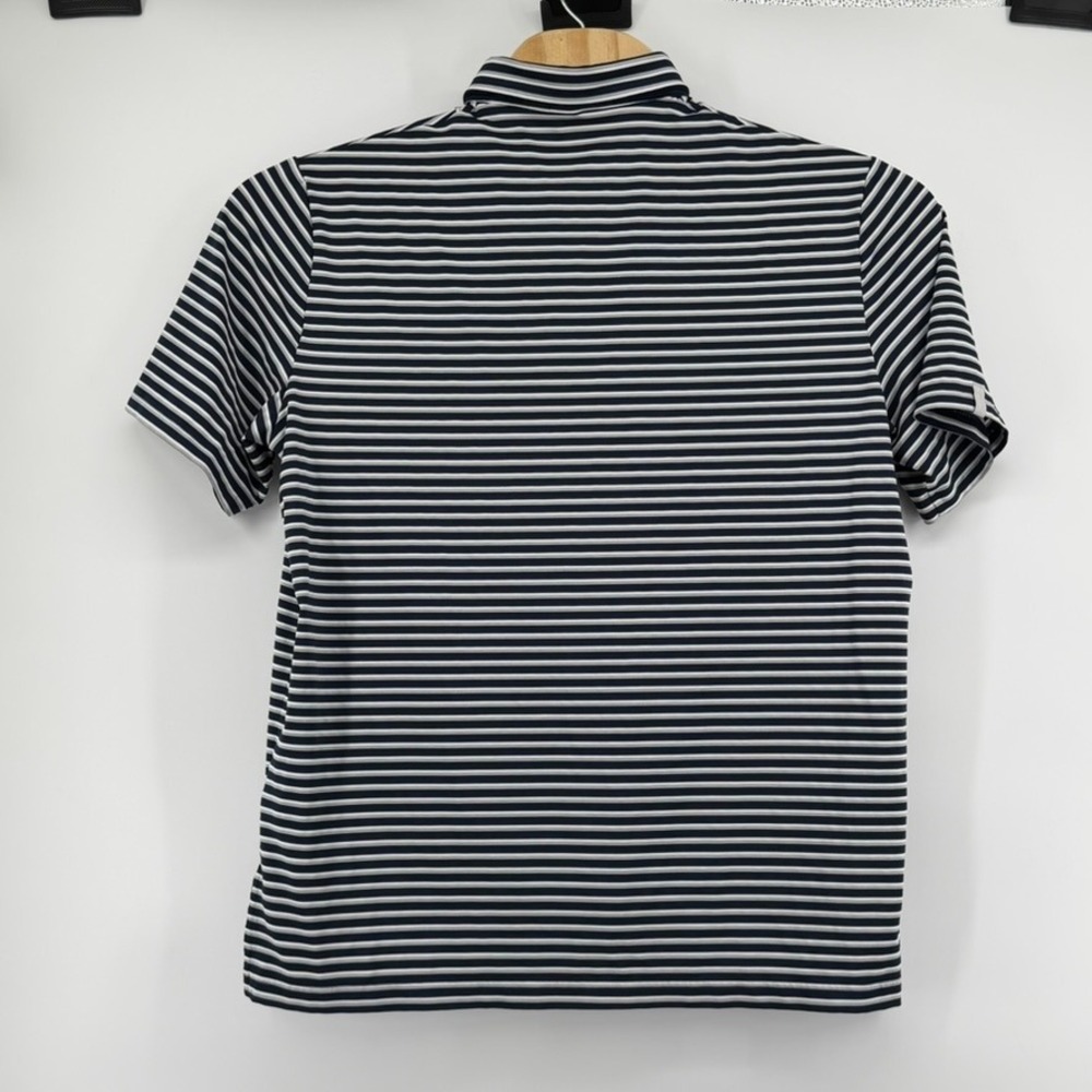 RLX Ralph Lauren Mens XL Polo Shirt Striped Navy Gray Golf Short Sleeve - Picture 3 of 8